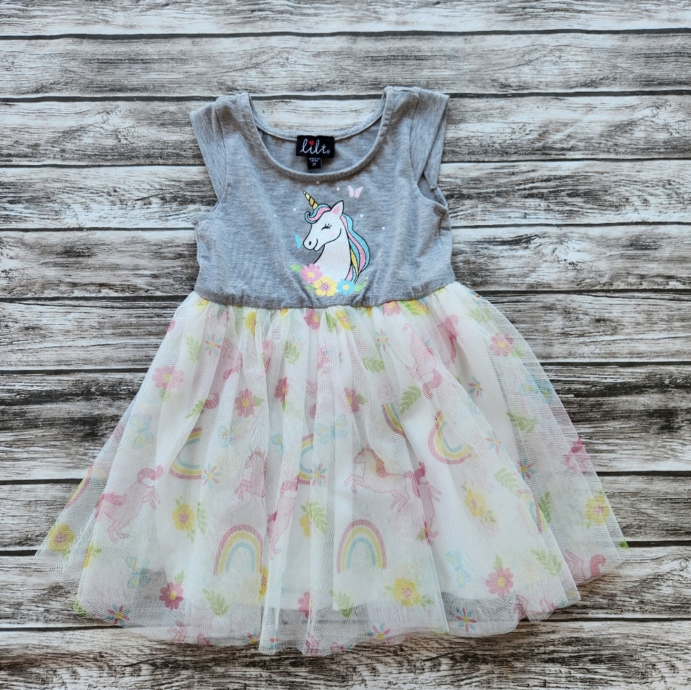 Lilt grey, white tulle unicorn dress